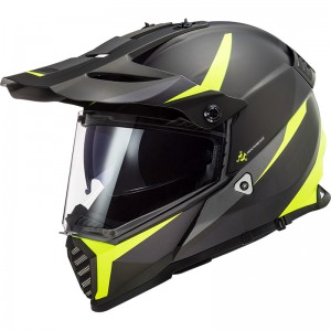 Casco offroad LS2 Helmets MX436 PIONEER EVO Router Matt Black HV Yellow - Micasco.es - Tu tienda de cascos de moto