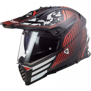 SUPEROFERTA Casco offroad LS2 Helmets MX436 PIONEER EVO Saturn Matt Black Red - Micasco.es - Tu tienda de cascos de moto