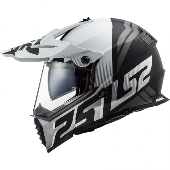 SUPEROFERTA Casco offroad LS2 Helmets MX436 PIONEER EVO Evolve Matt Black White - Micasco.es - Tu tienda de cascos de moto