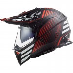 SUPEROFERTA Casco offroad LS2 Helmets MX436 PIONEER EVO Saturn Matt Black Red - Micasco.es - Tu tienda de cascos de moto