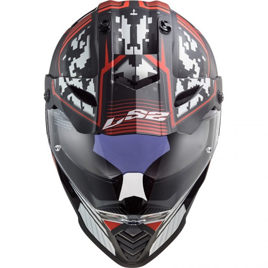 SUPEROFERTA Casco offroad LS2 Helmets MX436 PIONEER EVO Saturn Matt Black Red - Micasco.es - Tu tienda de cascos de moto