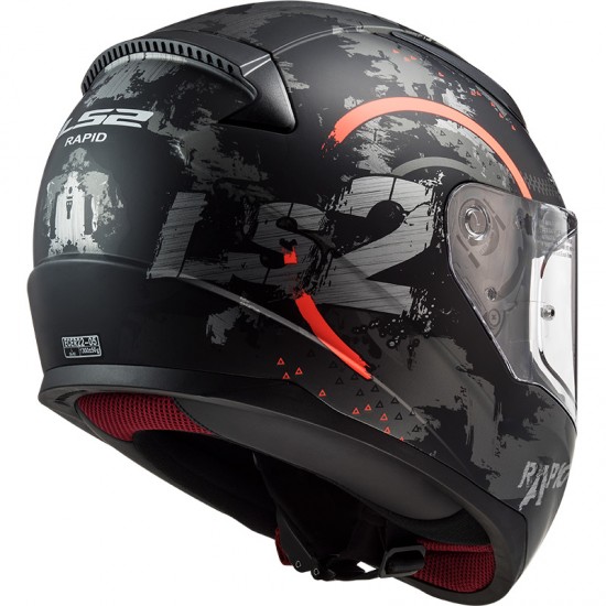 Casco integral LS2 Helmets FF353 RAPID Circle Matt Titanium Fluo Orange - Micasco.es - Tu tienda de cascos de moto