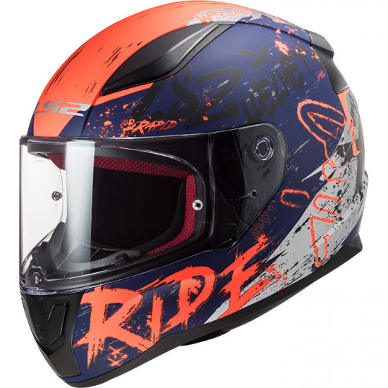 SUPEROFERTA Casco integral LS2 Helmets FF353 RAPID Naughty Matt Blue Fluo Orange