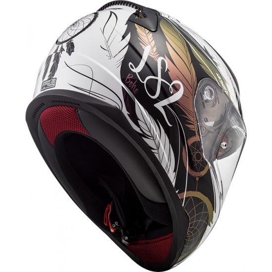 Casco integral LS2 Helmets FF353 RAPID Boho White Black Pink - Micasco.es - Tu tienda de cascos de moto