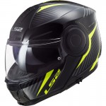 Casco Convertible LS2 ff902 SCOPE Skid Black HV Yellow - Micasco.es - Tu tienda de cascos de moto