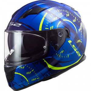 Casco integral LS2 Helmets FF320 STREAM EVO Tacho Blue HV Yellow