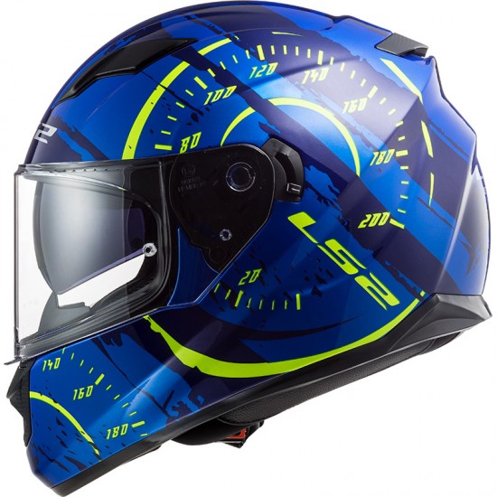 Casco integral LS2 Helmets FF320 STREAM EVO Tacho Blue HV Yellow - Micasco.es - Tu tienda de cascos de moto