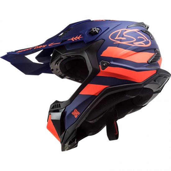 LS2 Subverter EVO Cargo Matt Blue Fluo Orange 22.05 - Micasco.es - Tu tienda de cascos de moto