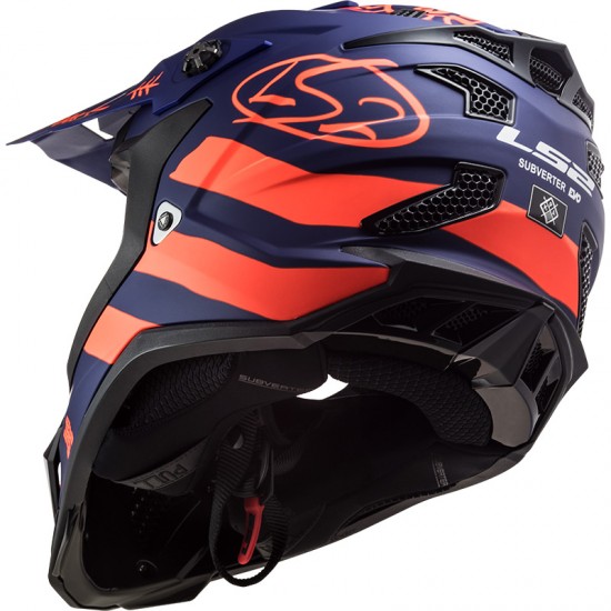 LS2 Subverter EVO Cargo Matt Blue Fluo Orange 22.05 - Micasco.es - Tu tienda de cascos de moto