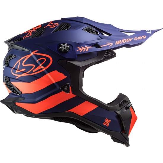 LS2 Subverter EVO Cargo Matt Blue Fluo Orange 22.05 - Micasco.es - Tu tienda de cascos de moto