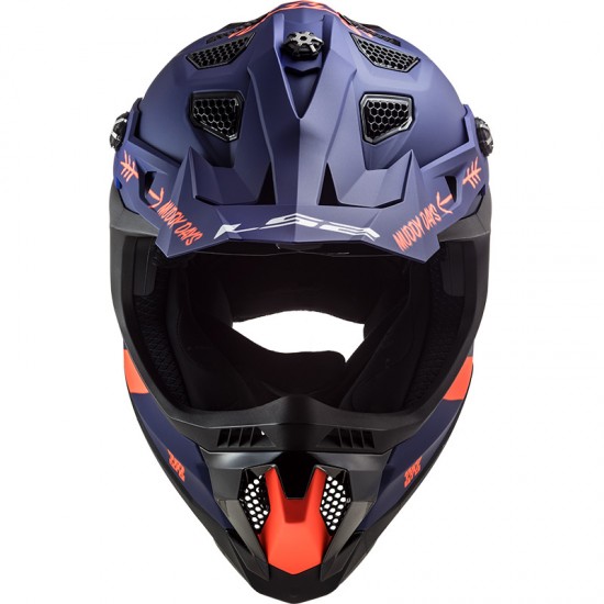 LS2 Subverter EVO Cargo Matt Blue Fluo Orange 22.05 - Micasco.es - Tu tienda de cascos de moto