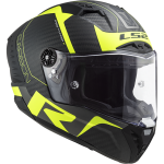LS2 FF805 THUNDER Racing 1 Matt HV Yellow - Micasco.es - Tu tienda de cascos de moto