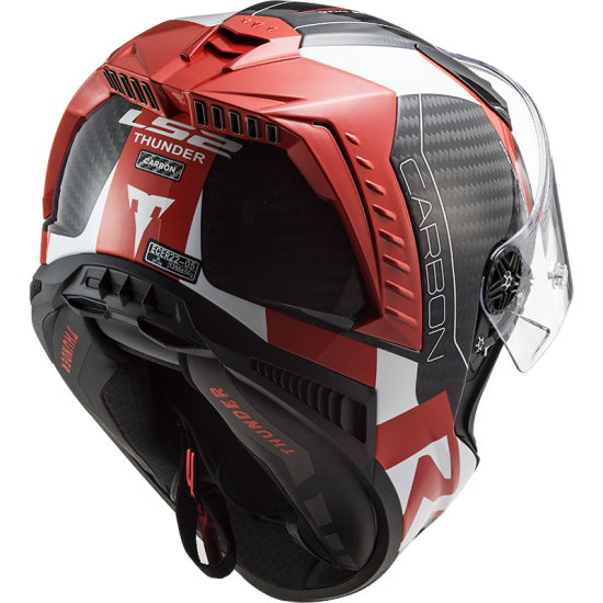 LS2 FF805 THUNDER Racing 1 Red White - Micasco.es - Tu tienda de cascos de moto