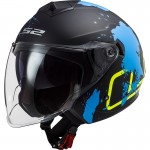 Casco jet LS2 OF573 TWISTER II Xover Matt Black Blue - Micasco.es Casco jet LS2 OF573 TWISTER II Xover Matt Black Blue - Micasco.es - Tu tienda de cascos de moto