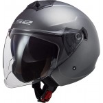 Casco jet LS2 OF573 TWISTER II Solid Matt Titanium - Micasco.es - Tu tienda de cascos de moto