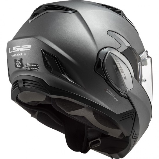 Casco convertible LS2 FF900 Valiant II Solid Matt Titanium - Micasco.es - Tu tienda de cascos de moto