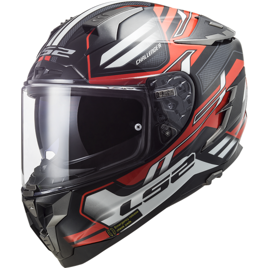 Casco integral LS2 FF327 Challenger SPIN Black Red White - Micasco.es - Tu tienda de cascos de moto