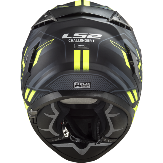 Casco integral LS2 FF327 Challenger SPIN Matt Black Cobalt HV Yellow - Micasco.es - Tu tienda de cascos de moto