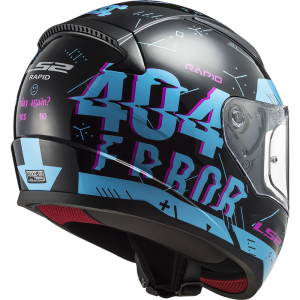 Casco integral LS2 Helmets FF353 RAPID Player Black Sky Blue - Micasco.es - Tu tienda de cascos de moto