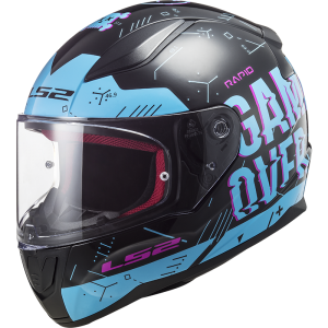 Casco integral LS2 Helmets FF353 RAPID Player Black Sky Blue