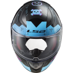 Casco integral LS2 Helmets FF353 RAPID Player Black Sky Blue - Micasco.es - Tu tienda de cascos de moto