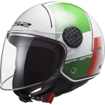 Casco jet LS2 Helmets OF558 SPHERE LUX Firm White Green Red - Micasco.es - Tu tienda de cascos de moto