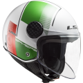 Casco jet LS2 Helmets OF558 SPHERE LUX Firm White Green Red