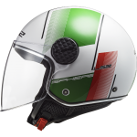 Casco jet LS2 Helmets OF558 SPHERE LUX Firm White Green Red - Micasco.es - Tu tienda de cascos de moto