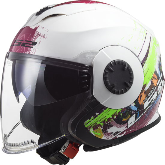 Casco jet LS2 Helmets OF570 VERSO Spring White-Pink - Micasco.es - Tu tienda de cascos de moto