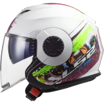 Casco jet LS2 Helmets OF570 VERSO Spring White-Pink - Micasco.es - Tu tienda de cascos de moto