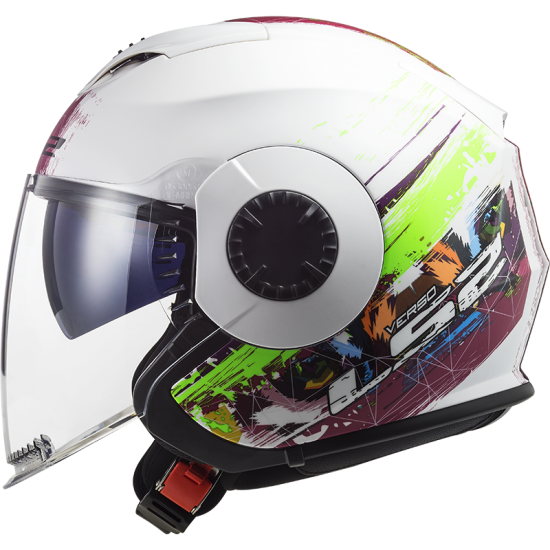 Casco jet LS2 Helmets OF570 VERSO Spring White-Pink - Micasco.es - Tu tienda de cascos de moto