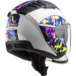 Casco jet LS2 OF600 Copter Crispy White HV Yellow - Micasco.es - Tu tienda de cascos de moto