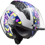 Casco jet LS2 OF600 Copter Crispy White HV Yellow - Micasco.es - Tu tienda de cascos de moto