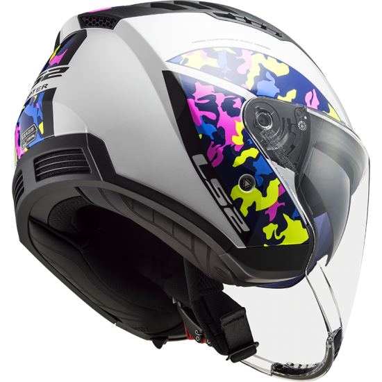 Casco jet LS2 OF600 Copter Crispy White HV Yellow - Micasco.es - Tu tienda de cascos de moto