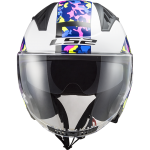 Casco jet LS2 OF600 Copter Crispy White HV Yellow - Micasco.es - Tu tienda de cascos de moto