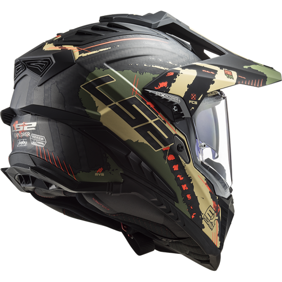 LS2 MX701 EXPLORER C Extend Matt Military Green 22.05 - Micasco.es - Tu tienda de cascos de moto